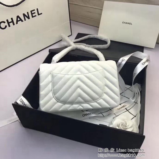 香奈兒CHANEL 升級版V線1116進口球紋皮單肩斜挎鏈條包 DSC1828